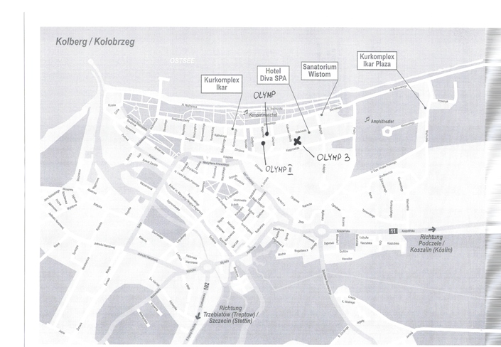 Olymp - Hotel in Koberg (Kolobrzeg) mit gutem Sonderangebot