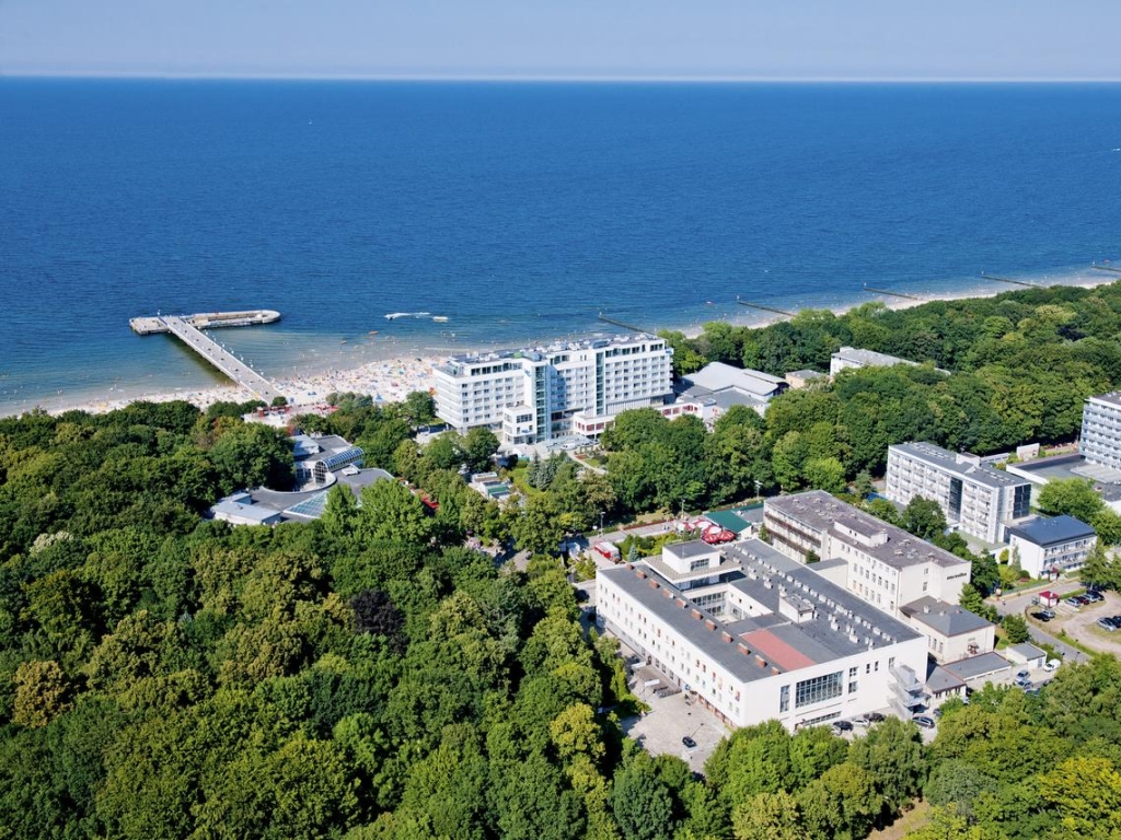 Muszelka - Hotel an der Promenade und Seebrücke von Kolberg